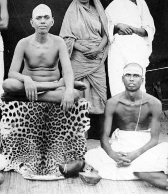 Muruganar sitting with Bhagavan