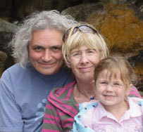 Geraldine, her husband Martin, and her granddaughter Gracie