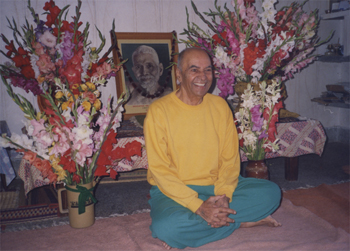 Papaji sitting in his living room