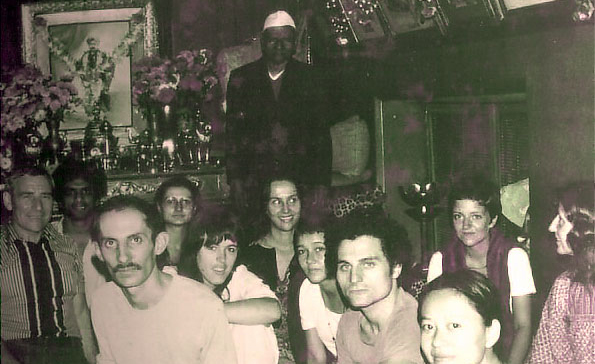 Majaraj with some of his western devotees in the late 70s