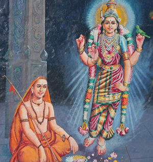 A painting of Sivagami that appears on the inside of the Chidambaram Temple