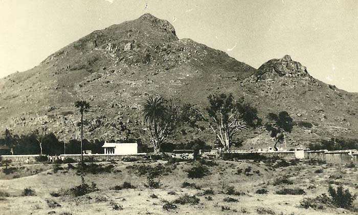 The view from Isanya Lingam on the north-east side of Arunachala