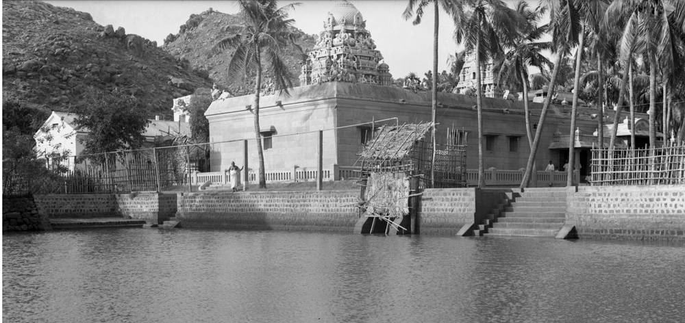The completed Mother's Temple, viewed across Pali Tirtham